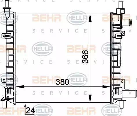 HELLA 8MK 376 714-251 - Radiator, mühərrikin soyudulması furqanavto.az