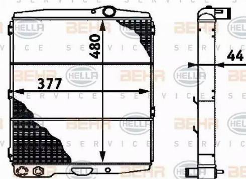 HELLA 8MK 376 714-721 - Radiator, mühərrikin soyudulması furqanavto.az