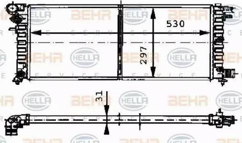 HELLA 8MK 376 715-434 - Radiator, mühərrikin soyudulması furqanavto.az