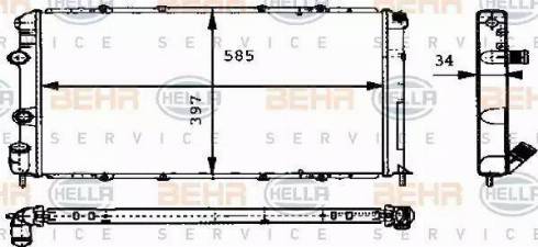 HELLA 8MK 376 715-531 - Radiator, mühərrikin soyudulması furqanavto.az