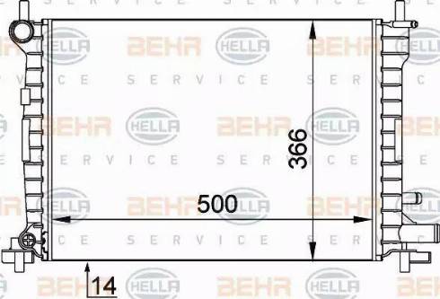 HELLA 8MK 376 715-621 - Radiator, mühərrikin soyudulması furqanavto.az