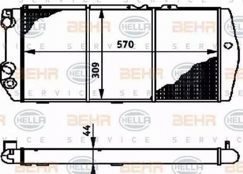 HELLA 8MK 376 715-001 - Radiator, mühərrikin soyudulması furqanavto.az