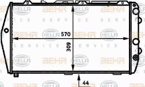 HELLA 8MK 376 715-141 - Radiator, mühərrikin soyudulması furqanavto.az