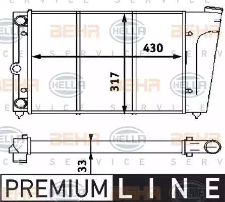 HELLA 8MK 376 715-151 - Radiator, mühərrikin soyudulması furqanavto.az