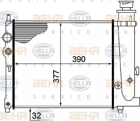 HELLA 8MK 376 715-391 - Radiator, mühərrikin soyudulması furqanavto.az