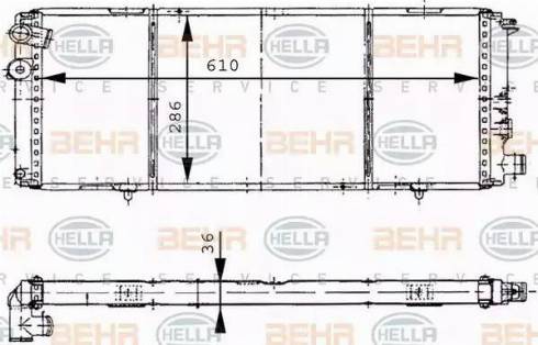 HELLA 8MK 376 715-351 - Radiator, mühərrikin soyudulması furqanavto.az