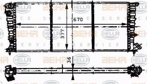 HELLA 8MK 376 716-521 - Radiator, mühərrikin soyudulması furqanavto.az