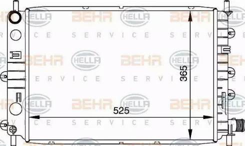 HELLA 8MK 376 716-041 - Radiator, mühərrikin soyudulması furqanavto.az