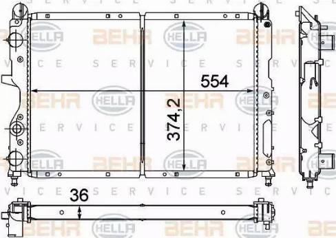 HELLA 8MK 376 716-141 - Radiator, mühərrikin soyudulması furqanavto.az