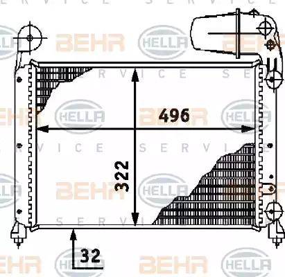 HELLA 8MK 376 716-121 - Radiator, mühərrikin soyudulması furqanavto.az