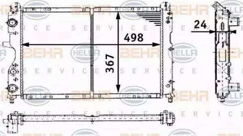 HELLA 8MK 376 716-171 - Radiator, mühərrikin soyudulması furqanavto.az