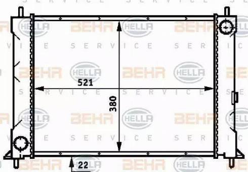 HELLA 8MK 376 716-361 - Radiator, mühərrikin soyudulması furqanavto.az