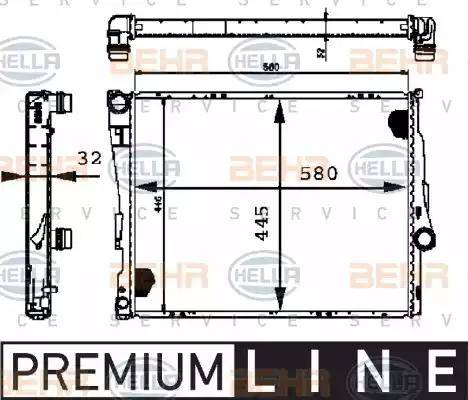 HELLA 8MK 376 716-251 - Radiator, mühərrikin soyudulması furqanavto.az