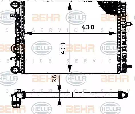 HELLA 8MK 376 716-234 - Radiator, mühərrikin soyudulması furqanavto.az