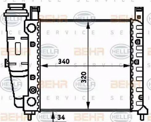 HELLA 8MK 376 716-711 - Radiator, mühərrikin soyudulması furqanavto.az