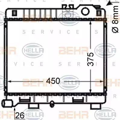 HELLA 8MK 376 710-181 - Radiator, mühərrikin soyudulması furqanavto.az