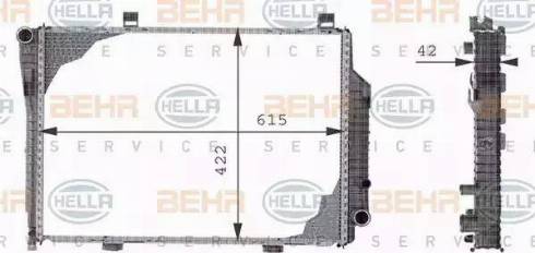 HELLA 8MK 376 710-351 - Radiator, mühərrikin soyudulması furqanavto.az