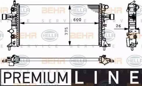 HELLA 8MK 376 710-321 - Radiator, mühərrikin soyudulması furqanavto.az