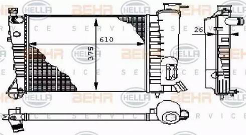 HELLA 8MK 376 710-241 - Radiator, mühərrikin soyudulması furqanavto.az