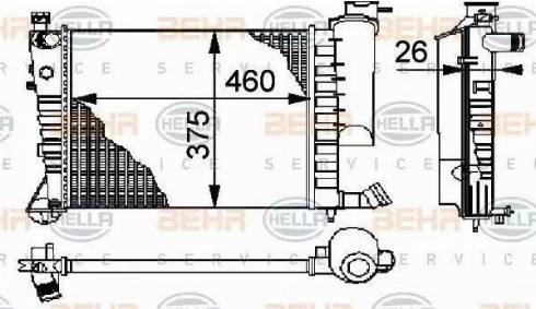 HELLA 8MK 376 710-251 - Radiator, mühərrikin soyudulması furqanavto.az