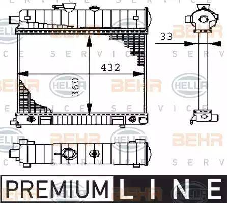 HELLA 8MK 376 710-271 - Radiator, mühərrikin soyudulması furqanavto.az