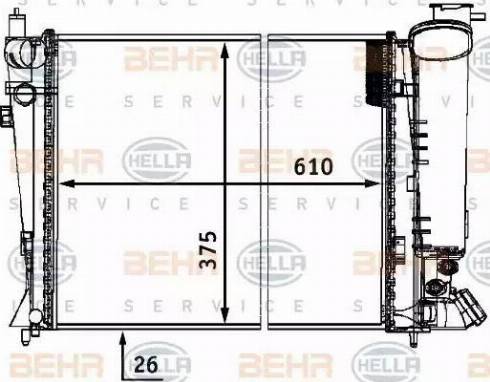 HELLA 8MK 376 711-491 - Radiator, mühərrikin soyudulması furqanavto.az