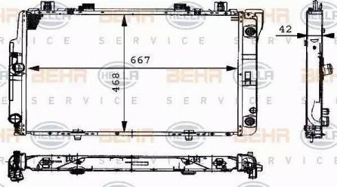 HELLA 8MK 376 711-521 - Radiator, mühərrikin soyudulması furqanavto.az