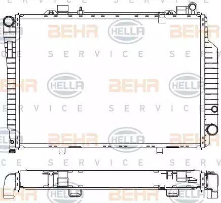 HELLA 8MK 376 711-204 - Radiator, mühərrikin soyudulması furqanavto.az