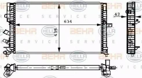 HELLA 8MK 376 711-211 - Radiator, mühərrikin soyudulması furqanavto.az