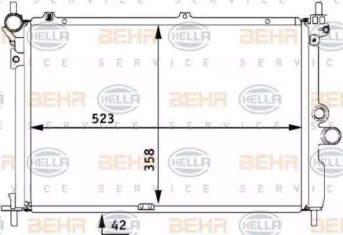 HELLA 8MK 376 711-751 - Radiator, mühərrikin soyudulması furqanavto.az