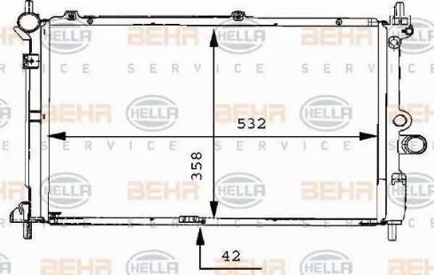 HELLA 8MK 376 711-764 - Radiator, mühərrikin soyudulması furqanavto.az