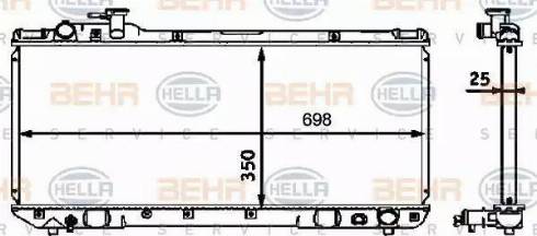 HELLA 8MK 376 718-451 - Radiator, mühərrikin soyudulması furqanavto.az