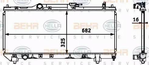 HELLA 8MK 376 718-461 - Radiator, mühərrikin soyudulması furqanavto.az