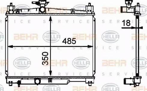 HELLA 8MK 376 718-421 - Radiator, mühərrikin soyudulması furqanavto.az