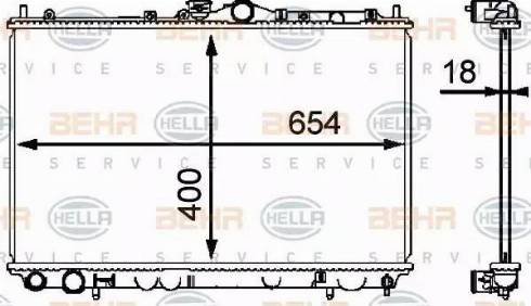 HELLA 8MK 376 718-541 - Radiator, mühərrikin soyudulması furqanavto.az