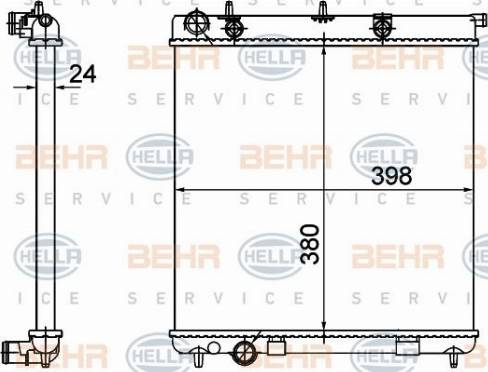 HELLA 8MK 376 718-645 - Radiator, mühərrikin soyudulması furqanavto.az