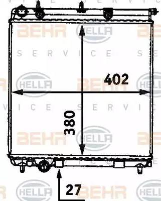 HELLA 8MK 376 718-641 - Radiator, mühərrikin soyudulması furqanavto.az