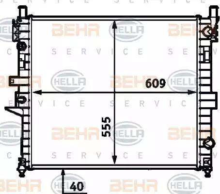 HELLA 8MK 376 718-601 - Radiator, mühərrikin soyudulması furqanavto.az