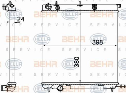 HELLA 8MK 376 718-625 - Radiator, mühərrikin soyudulması furqanavto.az