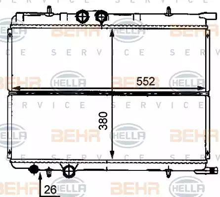 HELLA 8MK 376 718-181 - Radiator, mühərrikin soyudulması furqanavto.az