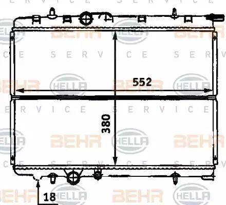 HELLA 8MK 376 718-131 - Radiator, mühərrikin soyudulması furqanavto.az