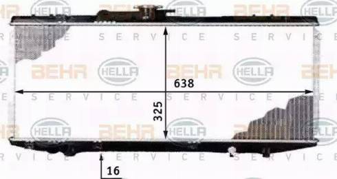 HELLA 8MK 376 718-381 - Radiator, mühərrikin soyudulması furqanavto.az