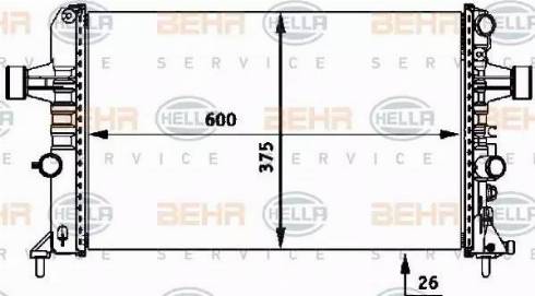 HELLA 8MK 376 718-334 - Radiator, mühərrikin soyudulması furqanavto.az