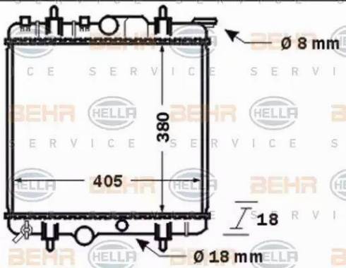 HELLA 8MK 376 718-241 - Radiator, mühərrikin soyudulması furqanavto.az