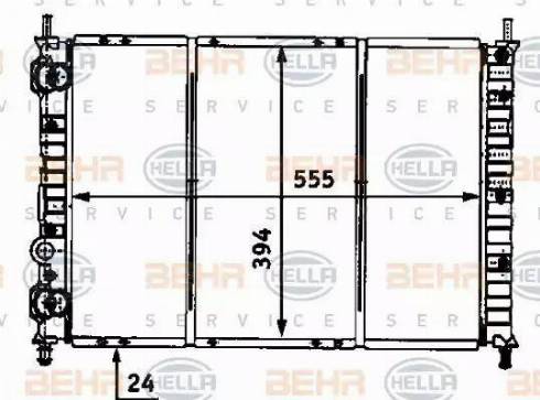 HELLA 8MK 376 718-211 - Radiator, mühərrikin soyudulması furqanavto.az