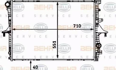 HELLA 8MK 376 718-784 - Radiator, mühərrikin soyudulması www.furqanavto.az