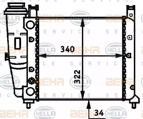 HELLA 8MK 376 713-491 - Radiator, mühərrikin soyudulması furqanavto.az