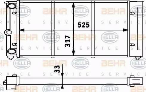 HELLA 8MK 376 713-451 - Radiator, mühərrikin soyudulması furqanavto.az