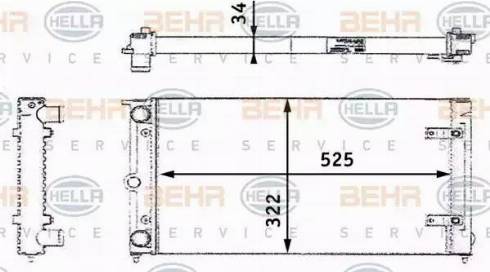 HELLA 8MK 376 713-461 - Radiator, mühərrikin soyudulması furqanavto.az