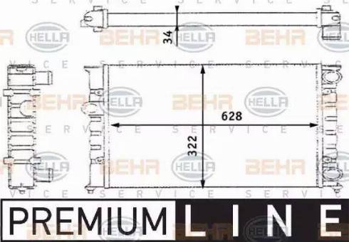 HELLA 8MK 376 713-421 - Radiator, mühərrikin soyudulması furqanavto.az